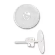 Clous d'oreilles disque plateau 11 mm en Argent 925 x2