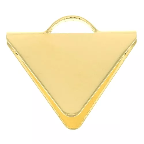 Embout pince triangle 13.5x15 mm - Plaqué Or 3 microns