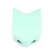 Perle colorée 2 trous en zamac forme flèche 11.5x8 mm - Vert turquoise x1