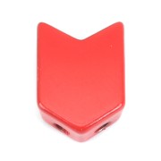 Perle colorée 2 trous en zamac forme flèche 11.5x8 mm - Rouge x1|raw }}