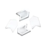 Perle colorée 2 trous en zamac forme flèche 11.5x8 mm - Blanc x1