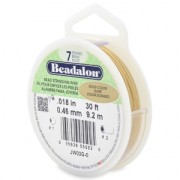 Fil Cablé 7 brins 0.46 mm - Beadalon - Doré x9,2 m