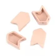 Perle colorée 2 trous en zamac forme flèche 11.5x8 mm - Nude x1