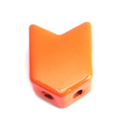 Perle colorée 2 trous en zamac forme flèche 11.5x8 mm - Orange x1|raw }}