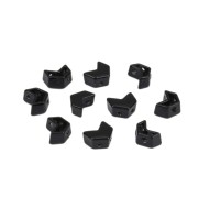 Perle colorée 2 trous en zamac forme chevron 6.5x8 mm - Noir x1