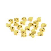 Perle colorée 2 trous en zamac forme chevron 6.5x8 mm - Jaune x1|raw }}