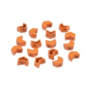 Perle colorée 2 trous en zamac forme chevron 6.5x8 mm - Orange x1|raw }}