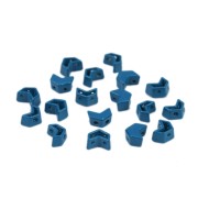 Perle colorée 2 trous en zamac forme chevron 6.5x8 mm - Bleu pétrole x1|raw }}