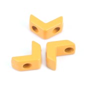 Perle colorée 2 trous en zamac forme petit chevron 6x8 mm - Orange x1|raw }}