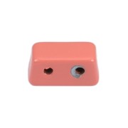 Perle colorée 2 trous en zamac forme rectangle 8x4 mm - Vieux rose x1|raw }}