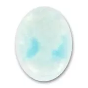 Camée acrylique 8x6 mm Aquamarine Pearl x1