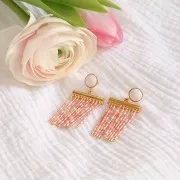 Cabochon rond en résine opaque 10 mm - Rose pastel x1