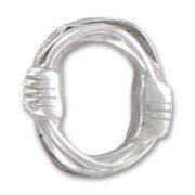 Poussoir pour cuir Regaliz 15x4 mm argenté vieilli x1