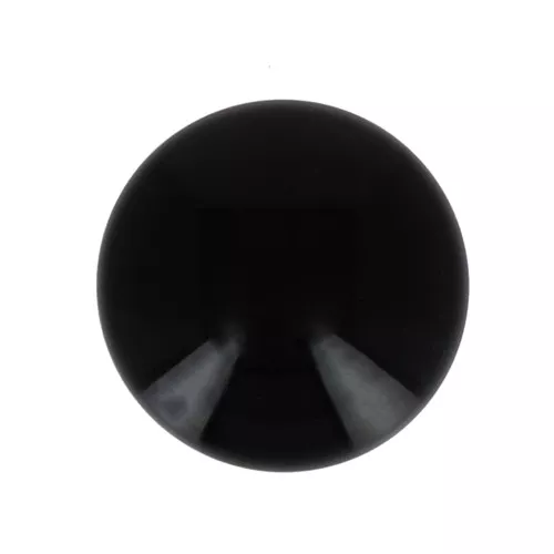 Cabochon rond en résine opaque 10 mm - Noir x1