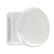 Fermoir rond pour cordon 3 mm argenté x1