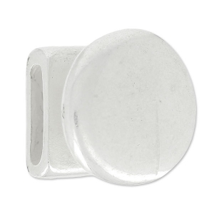 Fermoir rond pour cordon 3 mm argenté x1
