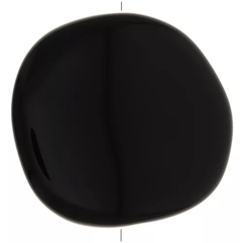 Palet irrégulier en résine opaque 37x39 mm - Noir x1
