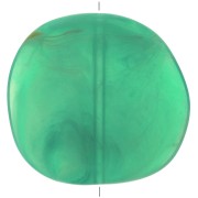 Palet irrégulier en résine 37x39 mm - Vert marbré x1|raw }}