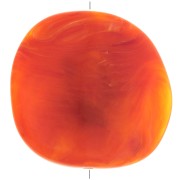 Palet irrégulier en résine 37x39 mm - Orange marbré x1