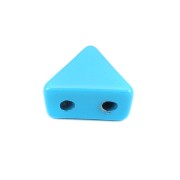 Perle colorée 2 trous en zamac forme triangle 6x7 mm - Bleu clair x1|raw }}