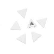 Perle colorée 2 trous en zamac forme triangle 6x7 mm - Blanc x1