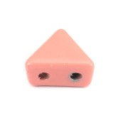 Perle colorée 2 trous en zamac forme triangle 6x7 mm - Vieux rose x1|raw }}