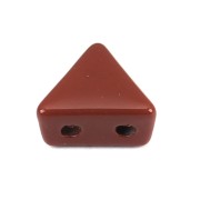 Perle colorée 2 trous en zamac forme triangle 6x7 mm - Marron x1|raw }}