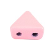 Perle colorée 2 trous en zamac forme triangle 6x7 mm - Rose x1|raw }}