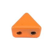 Perle colorée 2 trous en zamac forme triangle 6x7 mm - Orange x1|raw }}