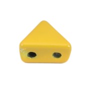 Perle colorée 2 trous en zamac forme triangle 6x7 mm - Jaune x1|raw }}