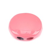 Perle colorée 2 trous en zamac forme ovale 12x9.5 mm - Vieux rose x1|raw }}