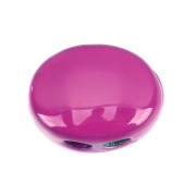 Perle colorée 2 trous en zamac forme ovale 12x9.5 mm - Prune x1|raw }}