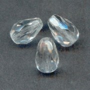 Poires facettées 10x7 mm Crystal x20
