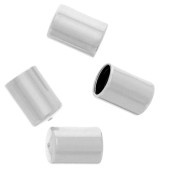 Embouts tube pour cordon 3 mm - Placage Argent fin vieilli x10|raw }}