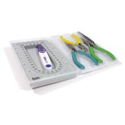 Kit avec plateau de perlage et pinces 17x10 cm x 1