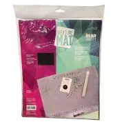 Tapis de perlage antidérapant 35.5x28 cm - Gris x1