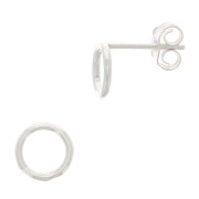 Boucles d'oreilles cercle évidé 7 mm en Argent 925 x2|raw }}