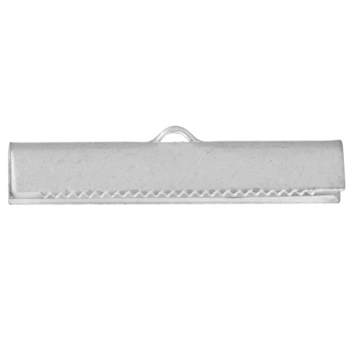 Embouts à serrer 30 mm argenté x2