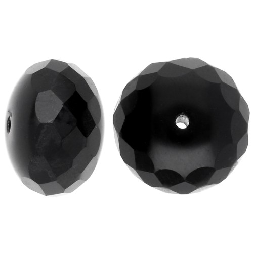 Perle donuts 17x11 mm - Jet x1
