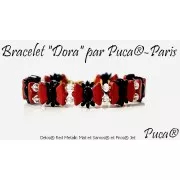 Delos® par Puca® 6x11 mm - Dark Bronze Mat x10g