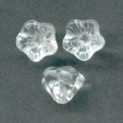 Perles fleurs cloches  8 mm Crystal  x25