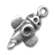 Breloque planeur 18 mm argenté vieilli x1