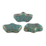 Delos® par Puca® 6x11 mm - Opaque Green Turquoise Bronze x10g|raw }}