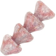 Perles fleurs cloches  10 mm Rosaline x20