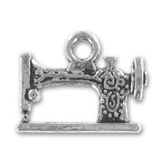 Breloque machine à coudre 15 mm argenté vieilli x1|raw }}