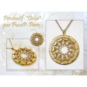 Delos® par Puca® 6x11 mm - Opaque Dark Grey New Picasso x10g