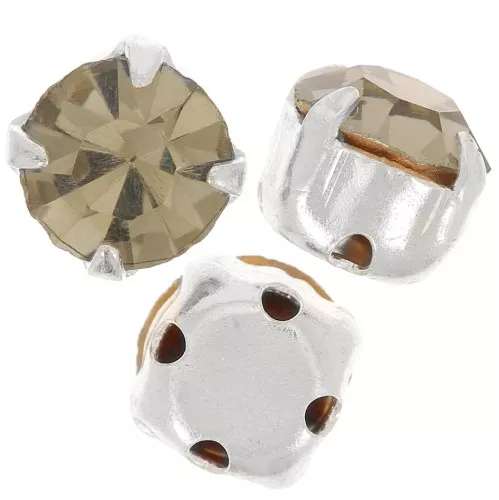Chatons montés 4 mm Black Diamond x10