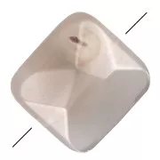 Perle facettée carrée 12 mm en pierre gemme - Agate Grise x1