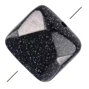 Perle facettée carrée 12 mm - Imitation Blue Sand Stone x1