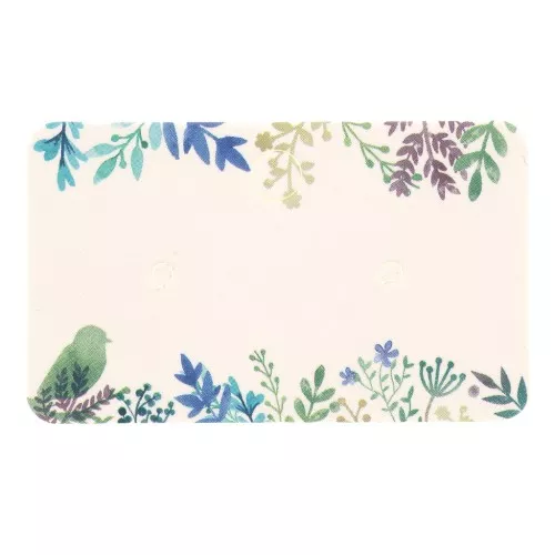 Lot de 50 cartes supports bijoux 3x5cm pour boucles d'oreilles - Champêtre
